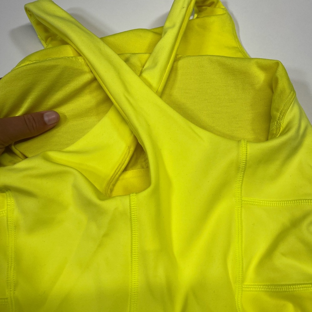 NWT Lululemon Court Crush Tennis Dress Electric Lemon Women’s Size 6 - Picture 5 of 13